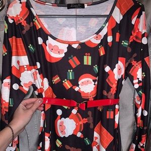 NWT Christmas dresses w/ belt Sz L